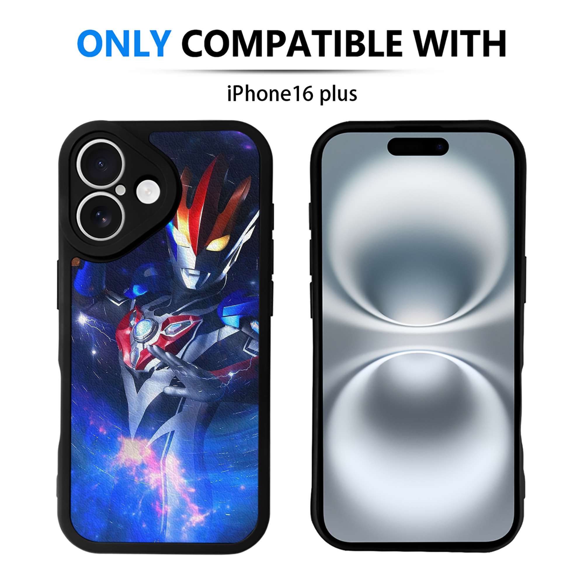 （画像用） ウルトラマン Ultraman 【iPhone 16シリーズ対応】シリコンスマホケース（レザー調） 材質：シリコン